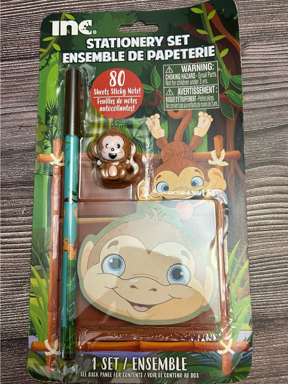 INC International Concepts Kids Monkey Stationery Set - Brand new